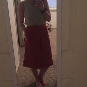 Vintage 70's Burnt Orange Skirt